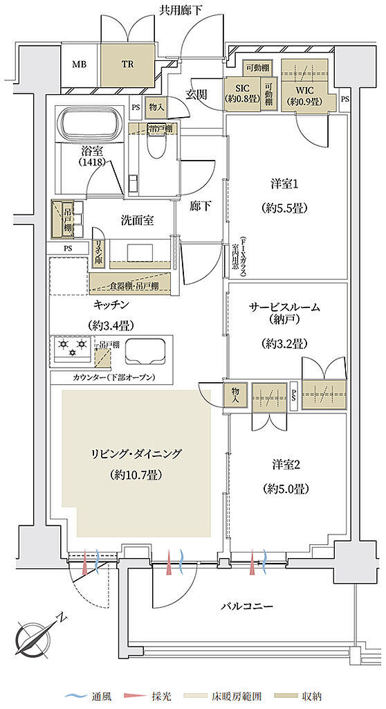 ザ・パークハウス 文京白山レジデンス 間取り G