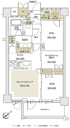 ザ・パークハウス 文京白山レジデンス 間取り G