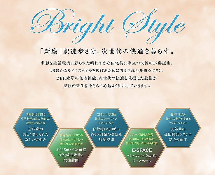 「新座」駅徒歩８分。次世代の快適を暮らす個性ある全17邸