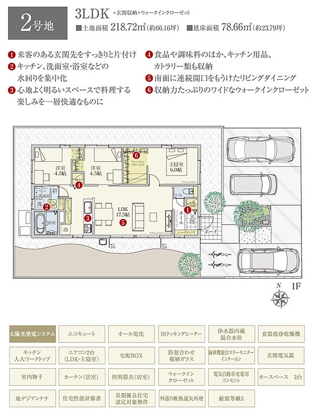 間取・外構植栽図は設計図書を基に描き起こしたもので実際とは多少異なる場合があります。 家具・家電・備品・車・自転車等は価格に含まれません。