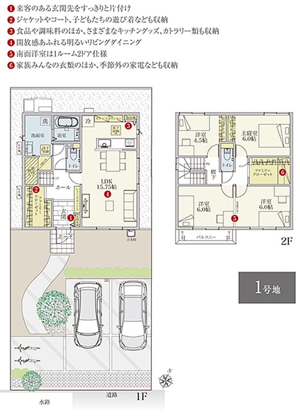 ［プラン図］※図面に基づいて描いているのでプラン及び外構・植栽については、実際とは多少異なる場合があります。また、車・自転車・家具・家電・備品等は販売価格に含まれません。