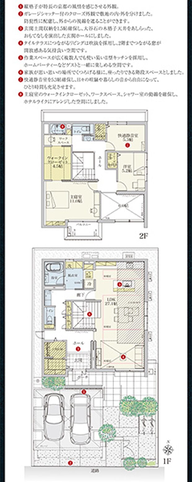 ［プラン図］※図面に基づいて描いているのでプラン及び外構・植栽については、実際とは多少異なる場合があります。また、車・自転車・家具・家電・備品等は販売価格に含まれません。