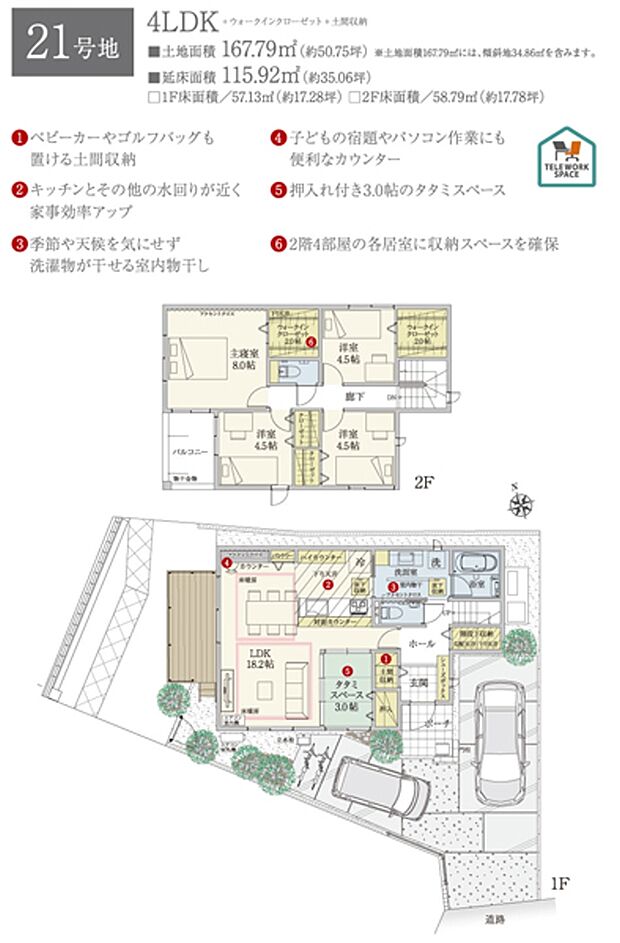 ［プラン図］※図面に基づいて描いているのでプラン及び外構・植栽については、実際とは多少異なる場合があります。また、車・自転車・家具・家電・備品等は販売価格に含まれません。