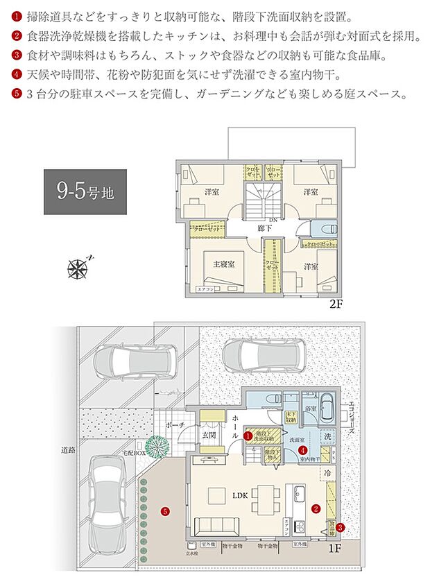 ［プラン図］※図面に基づいて描いているのでプラン及び外構・植栽については、実際とは多少異なる場合があります。また、車・自転車・家具・家電・備品等は販売価格に含まれません。