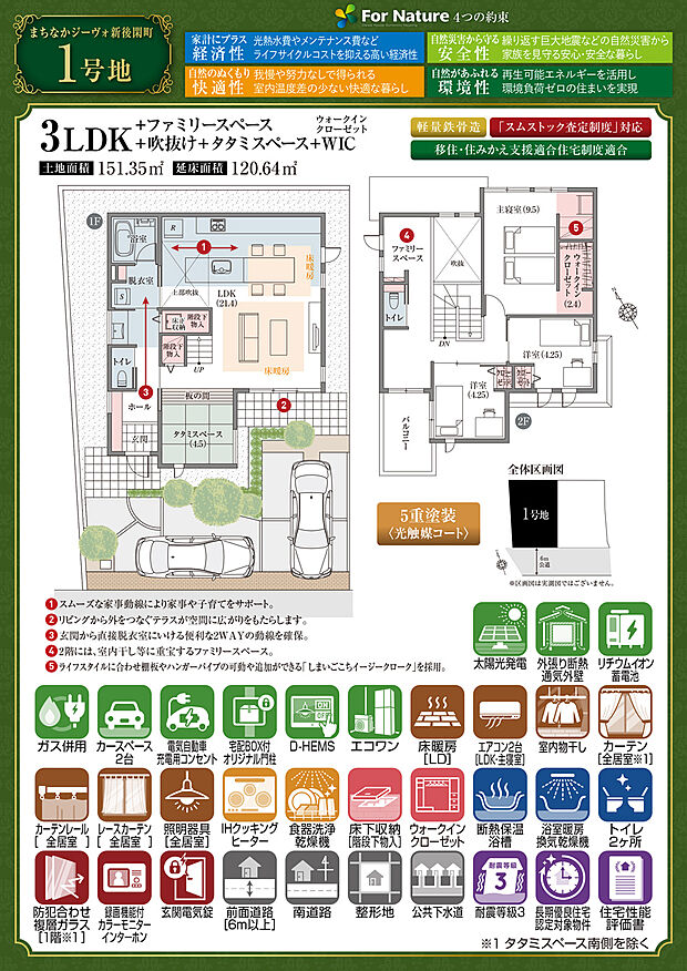 【3LDK】間取・外構植栽図は設計図書を基に描き起こしたもので実際とは多少異なる場合があります。 家具・家電・備品・車等は価格に含まれません。