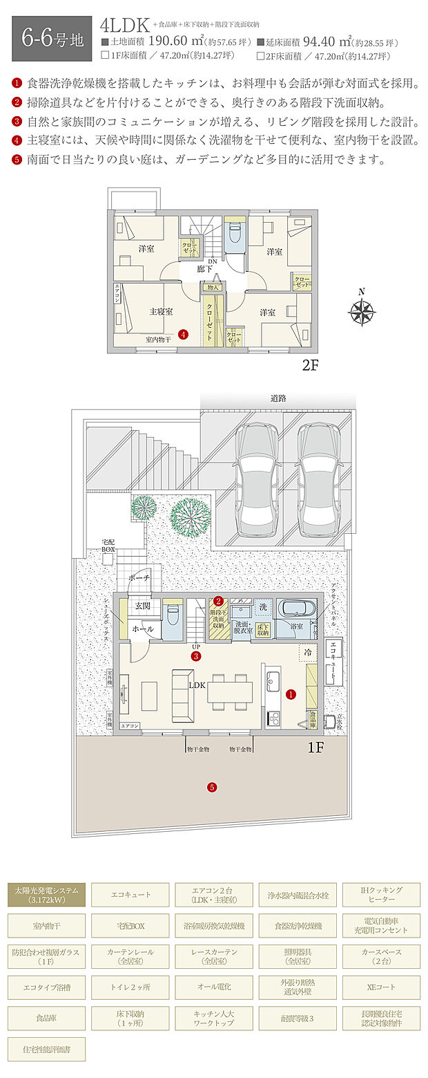 【4LDK】間取・外構植栽図は設計図書を基に描き起こしたもので実際とは多少異なる場合があります。 家具・家電・備品・車等は価格に含まれません。