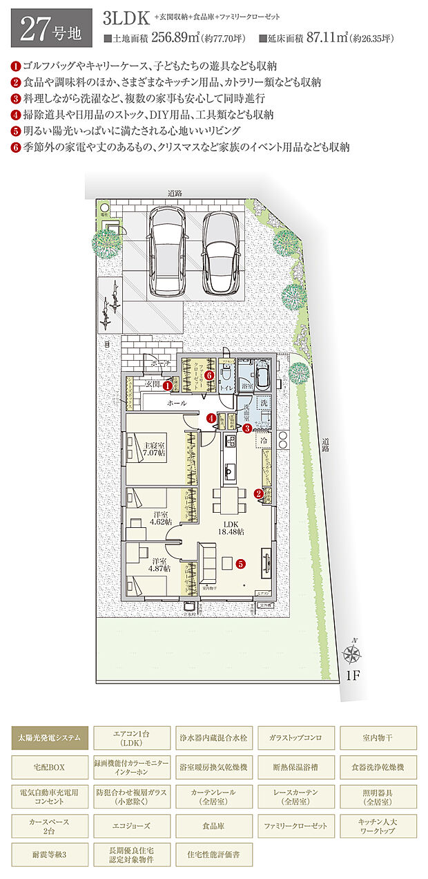 【3LDK】間取・外構植栽図は設計図書を基に描き起こしたもので実際とは多少異なる場合があります。 家具・家電・備品・車・自転車等は価格に含まれません。