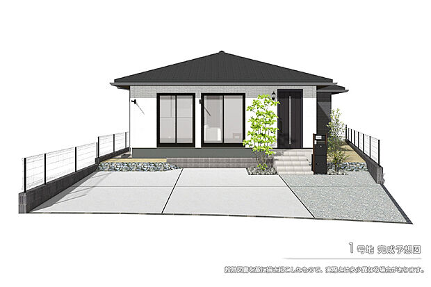 【1号地 庭・外構】完成予想図