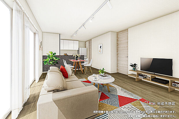 【2号地 リビング】完成予想図