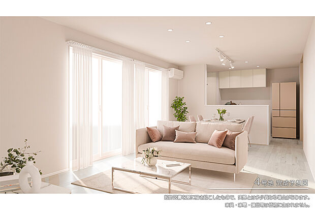 【4号地 リビング】完成予想図