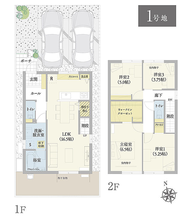 【4LDK】間取・外構植栽図は設計図書を基に描き起こしたもので実際とは多少異なる場合があります。 家具・家電・備品・車等は価格に含まれません。