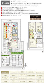 間取・外構植栽図は設計図書を基に描き起こしたもので実際とは多少異なる場合があります。 家具・家電・備品・車・自転車等は価格に含まれません。 