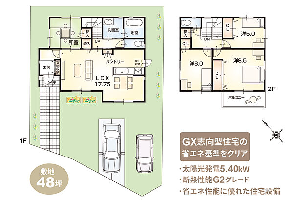 【4LDK】【ZEH仕様 + G2グレード仕様付】(外構工事付、消費税込)