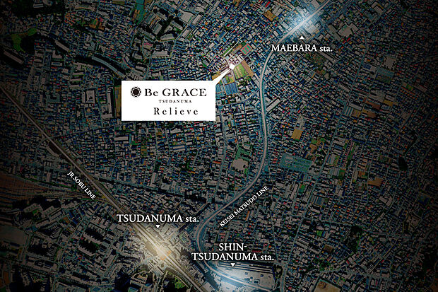 「津田沼」駅まで徒歩14分×「前原」駅まで徒歩7分の立地