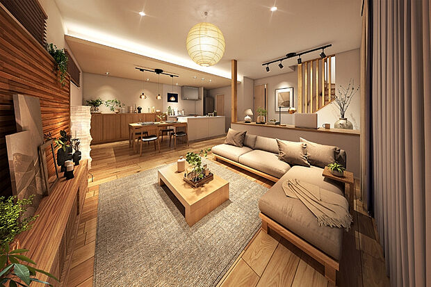 家族とふれあえて、個の時間も堪能できるインナーデザイン