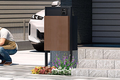 【宅配ボックス付機能門柱】