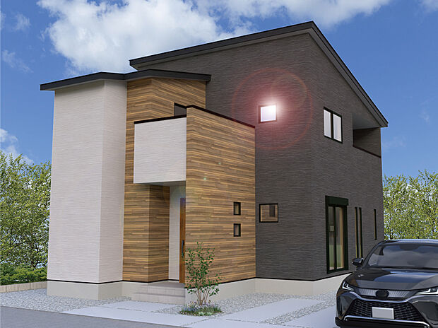 【1号棟外観完成予想図】※パースは設計図面を基にした完成予想図です。