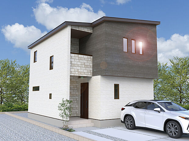 【8号棟外観完成予想図】※パースは設計図面を基にした完成予想図です。