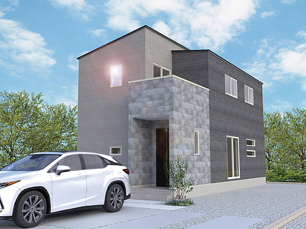 【1号棟外観完成予想図】※パースは設計図面を基にした完成予想図です。