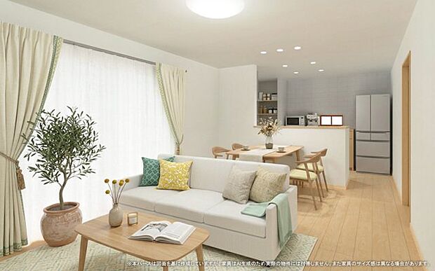 【LDK イメージパース】 ※画像は設計図面を基に作成したイメージです。