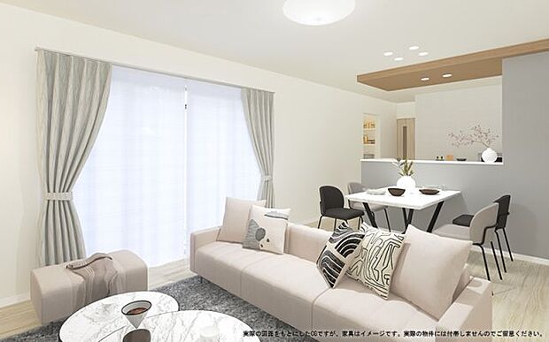 【LDKイメージパース】 ※画像は設計図面を基に作成したイメージです。