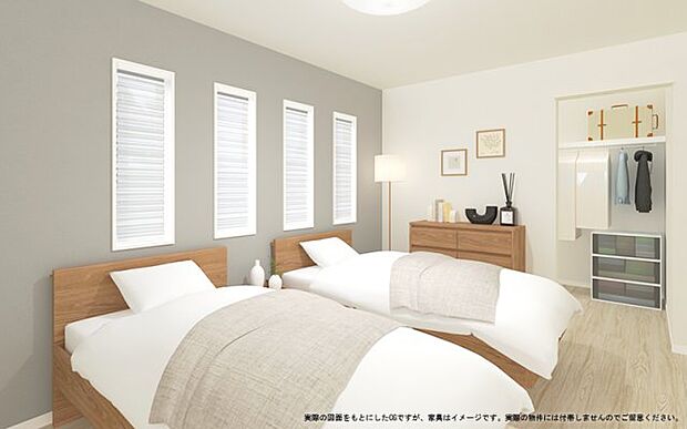 【主寝室イメージパース】 ※画像は設計図面を基に作成したイメージです。
