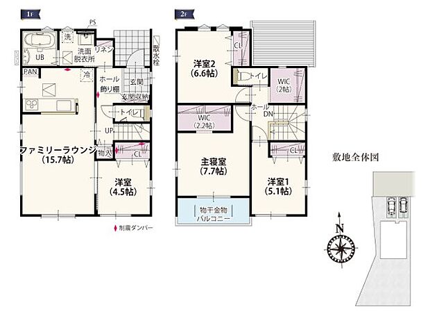 LDKに隣接した洋室はテレワークやお子様のプレイルームなどマルチな使い方ができる便利なお部屋!玄関と洗面所が近いので帰宅直後の手洗い・うがいがスムーズに行えます♪