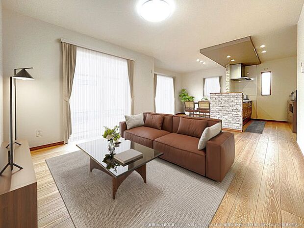 【LDK CG家具設置イメージ】 ※画像内に含まれる家具家電はCGで作成したイメージです。実際の物件には付帯しません。