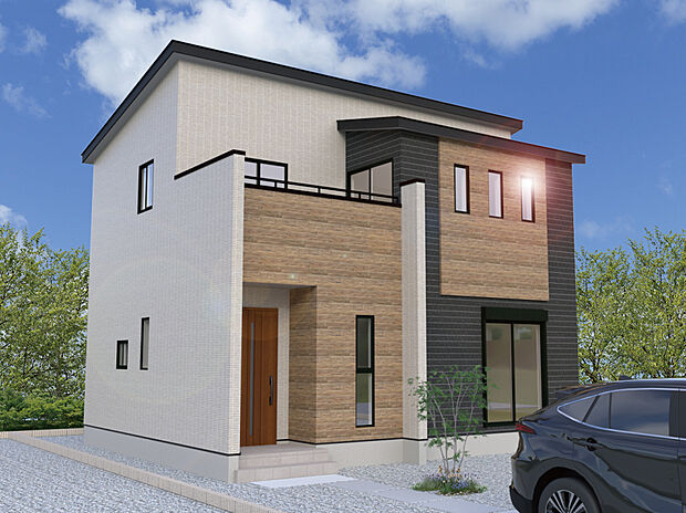 【【2号棟外観完成予想図】】※パースは設計図面を基にした完成予想図です。