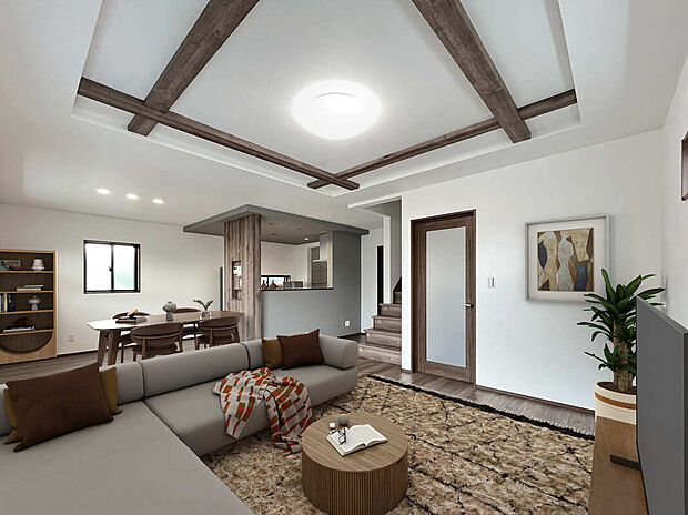 【【3号棟　LDK】】※画像にある家具家電はCGで作成したイメージです。実際の物件には付帯致しません。