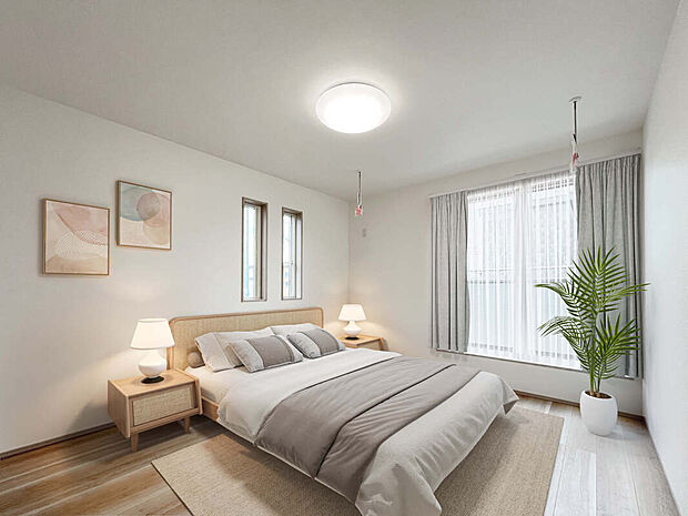 【【4号棟　主寝室】】※画像にある家具家電はCGで作成したイメージです。実際の物件には付帯致しません。