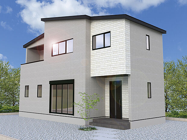 【【1号棟外観完成予想図】】※パースは設計図面を基にした完成予想図です。