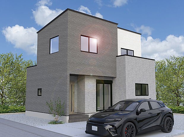 【【2号棟外観完成予想図】】※パースは設計図面を基にした完成予想図です。