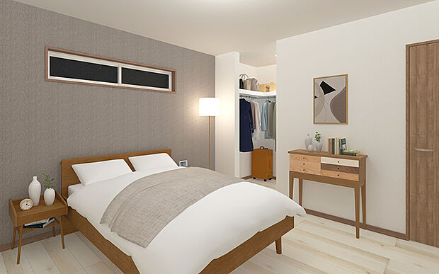 【【3号棟 主寝室イメージパース】】※画像は設計図面を基に作成したイメージです