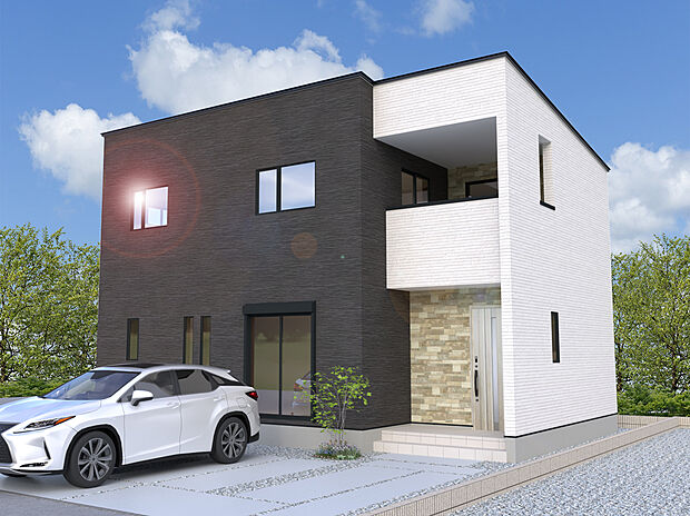 【【6号棟外観完成予想図】】※パースは設計図面を基にした完成予想図です。