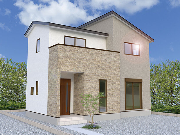 【【2号棟外観完成予想図】】※画像は設計図面を基に作成したイメージです。