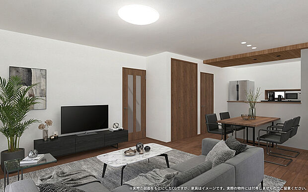 【【2号棟LDK イメージパース】】※画像は設計図面を基に作成したイメージです。