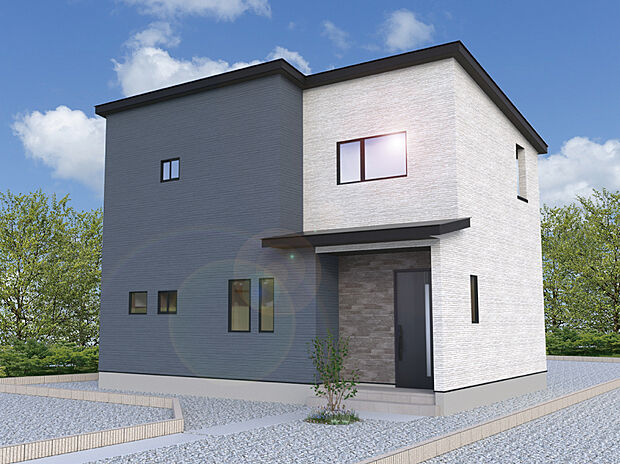 【【2号棟　外観パース】】※画像は設計図面を基に作成したイメージです。