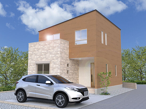 【【2号棟外観完成予想図】】※パースは設計図面を基にした完成予想図です。