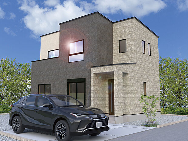 【【1号棟外観完成予想図】】※パースは設計図面を基にした完成予想図です。