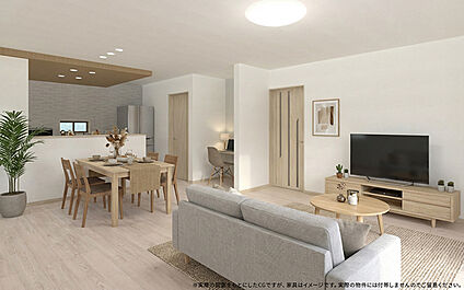 【2号棟　LDK　イメージパース】