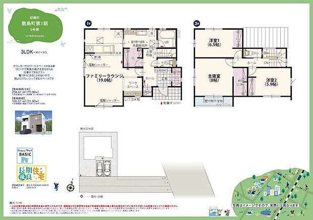 【3LDK】JR上越線「群馬総社」駅:徒歩43分(3400m) 前橋市立岩神小学校:徒歩28分(2200m) 前橋市立第三中学校:徒歩37分(2900m) 学校法人第二永井学園 敷島幼稚園:徒歩15分(1200m) 敷島さくらこども園:徒歩22分(1700m) ショッピングタウン川原:徒歩9分(700m) AコープJAファーマーズ 前橋川原:徒歩11分(850m) クスリのアオキ 荒牧店:徒歩18分(1400m) 敷島公園:徒歩4分(300m) 外山内科・循環器内科クリニック:徒歩17分(1300m)