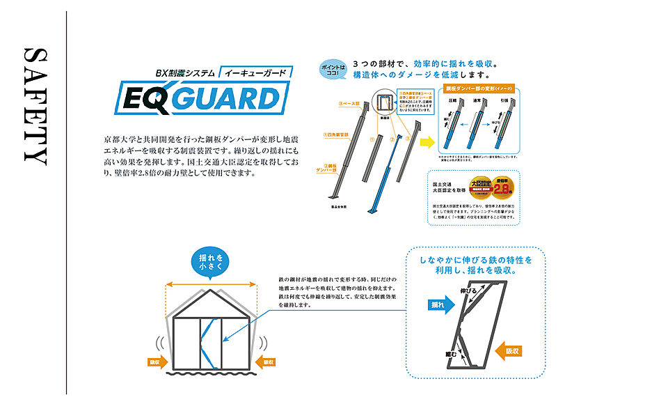【耐震・制震】制震装置「EQガード」採用