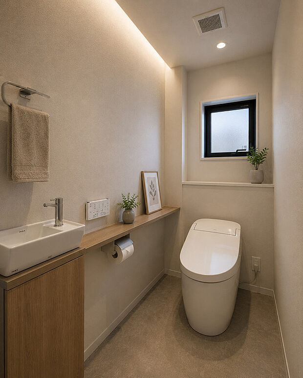 【トイレ完成イメージ】トイレ完成イメージ※画像は間取り図を基にしたCGイメージパースです。実際のものとは異なります。