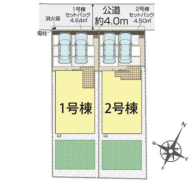 鎌ケ谷市丸山2丁目2棟 区画図
