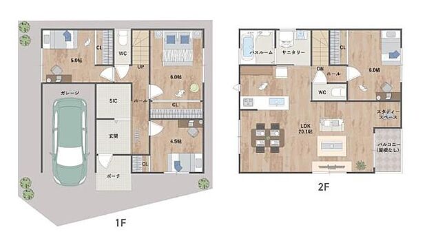心地よい風が舞い込む3面採光のLDKは約20.1帖。水回りをまとめ家事動線良好◎洋室は4部屋用意しており、多様な生活様式に対応可能です。《建物面積99.83m2、建物価格1705万円》