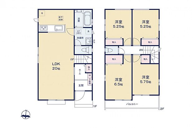 【4LDK】間取り図/D号棟