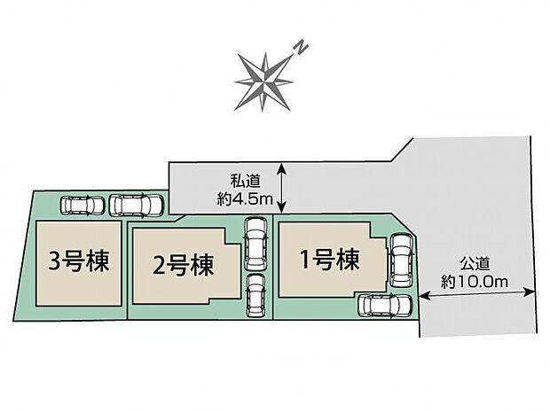川口市安行領家3棟 区画図
