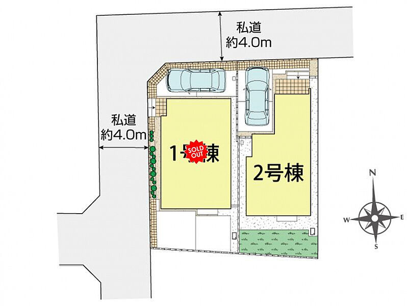 狛江市岩戸北1丁目2棟 区画図