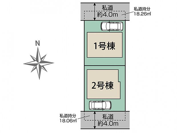 船橋市松が丘3丁目2棟 区画図